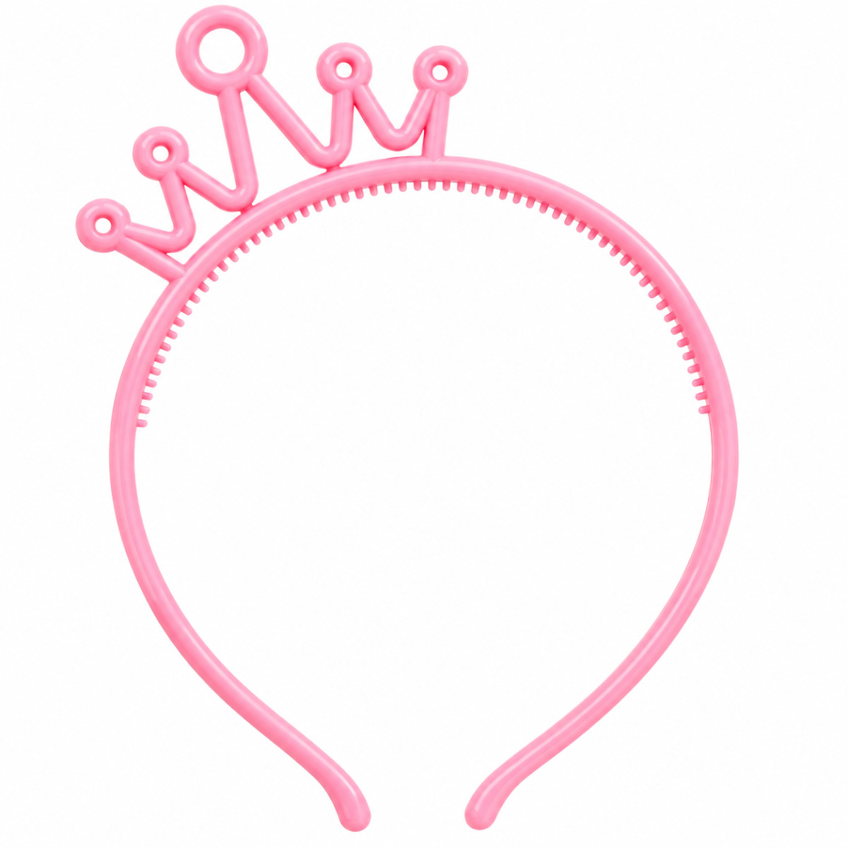 Coroa Tiara Infantil Para Cabelo Colorida Plástico Rosê